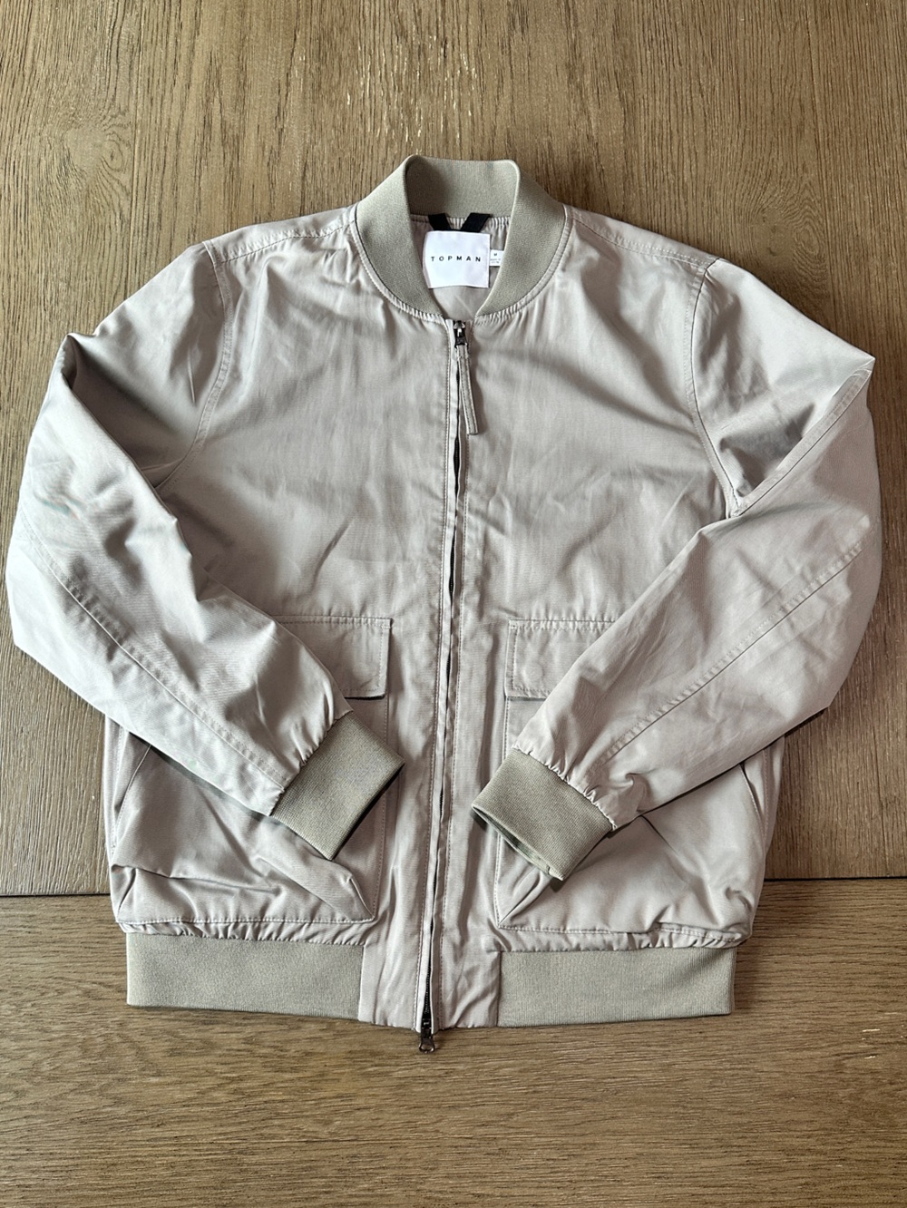 Topman Men’s Bomber Jacket Size Medium Tan